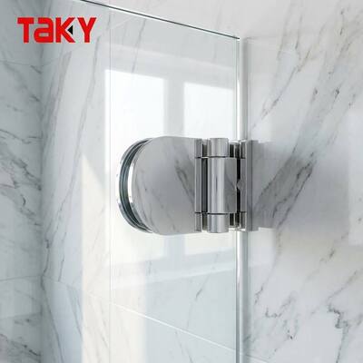 Bon prix Charnière de porte de douche en acier inoxydable, moderne et robuste, réglable à 90 degrés, verre au mur en ligne