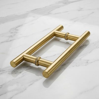 Bon prix Poignée de douche double face en acier inoxydable, installation facile, poignée de porte en verre de type H en ligne